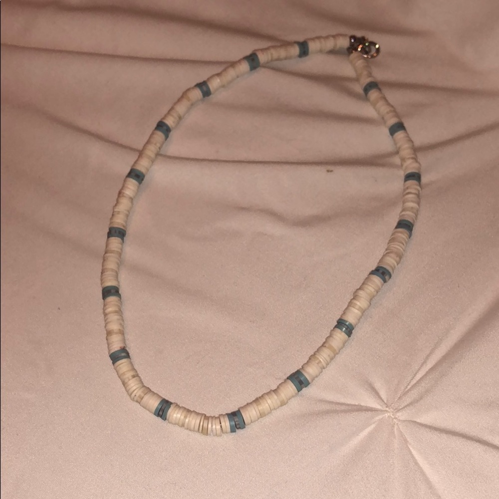 Blue and White Shell Necklace
